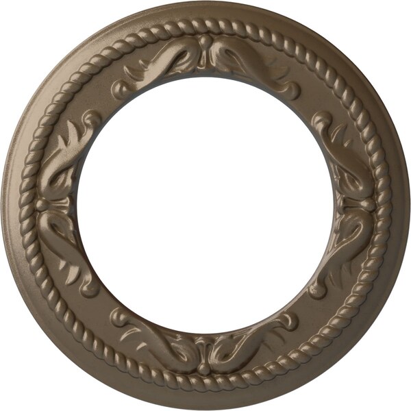 Ekena Millwork Roped Medway Ceiling Medallion (Canopies up to 7 1/2"), 12 1/4"OD x 7 1/2"ID x 7/8"P, Warm Silver CM12MEWSS - main